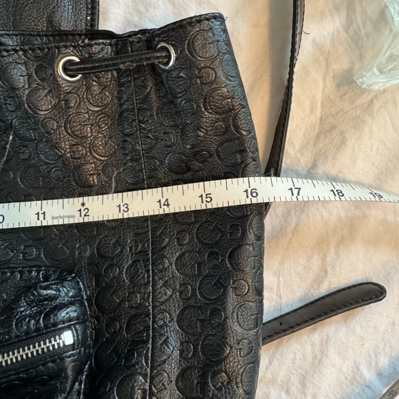 Guess Backpack in Black embossed leather main image 3